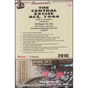 Commercial's Bare Act on The Central Excise Act, 1944